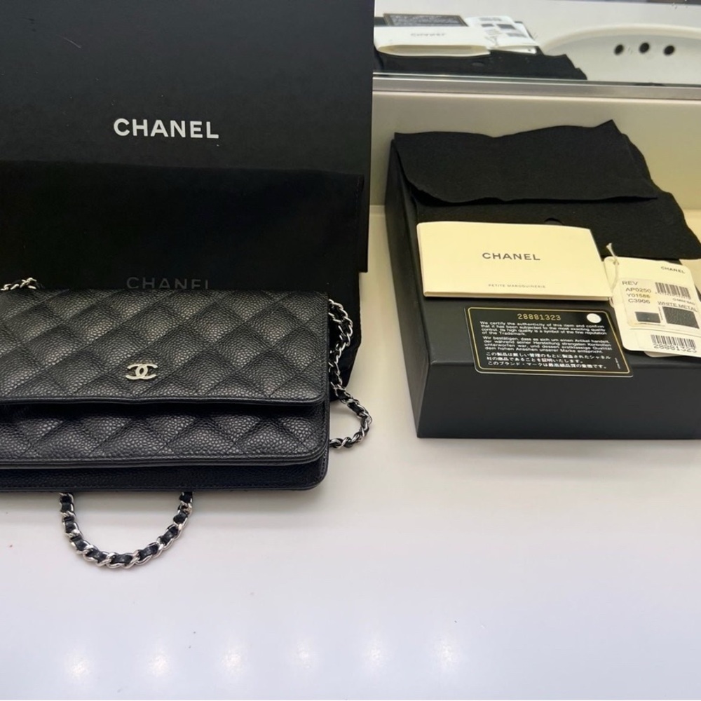 Like new authentic Chanel wallet on chain
